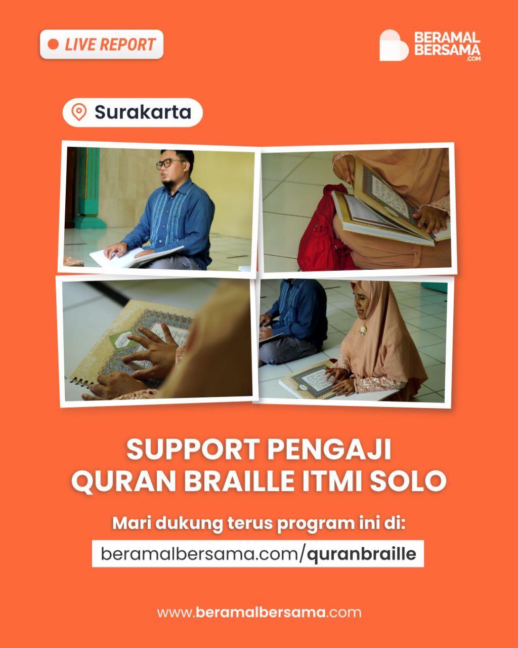 Dukung aktivitas mengaji Quran Braile ITMI Solo