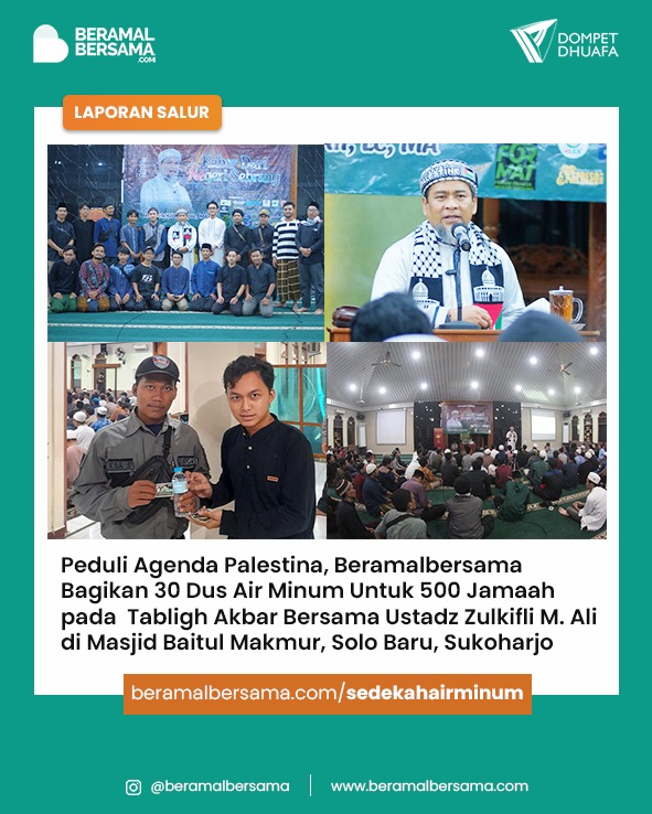 Dukung Syiar Dakwah Tabligh Akbar dengan Berbagi Air Minum