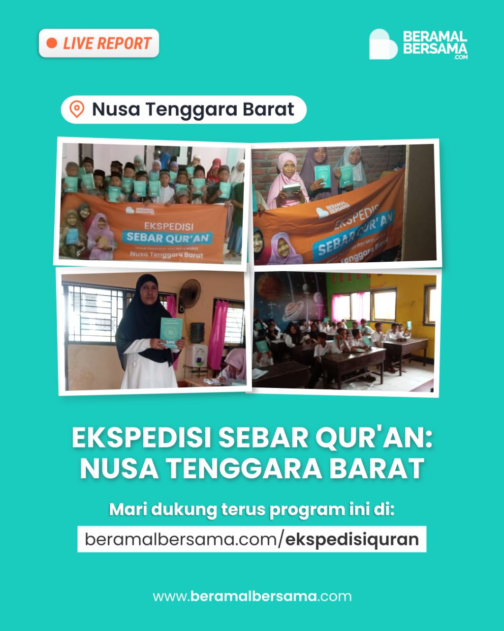 Hadiahkan Al-Quran untuk Santri di Sumbawa