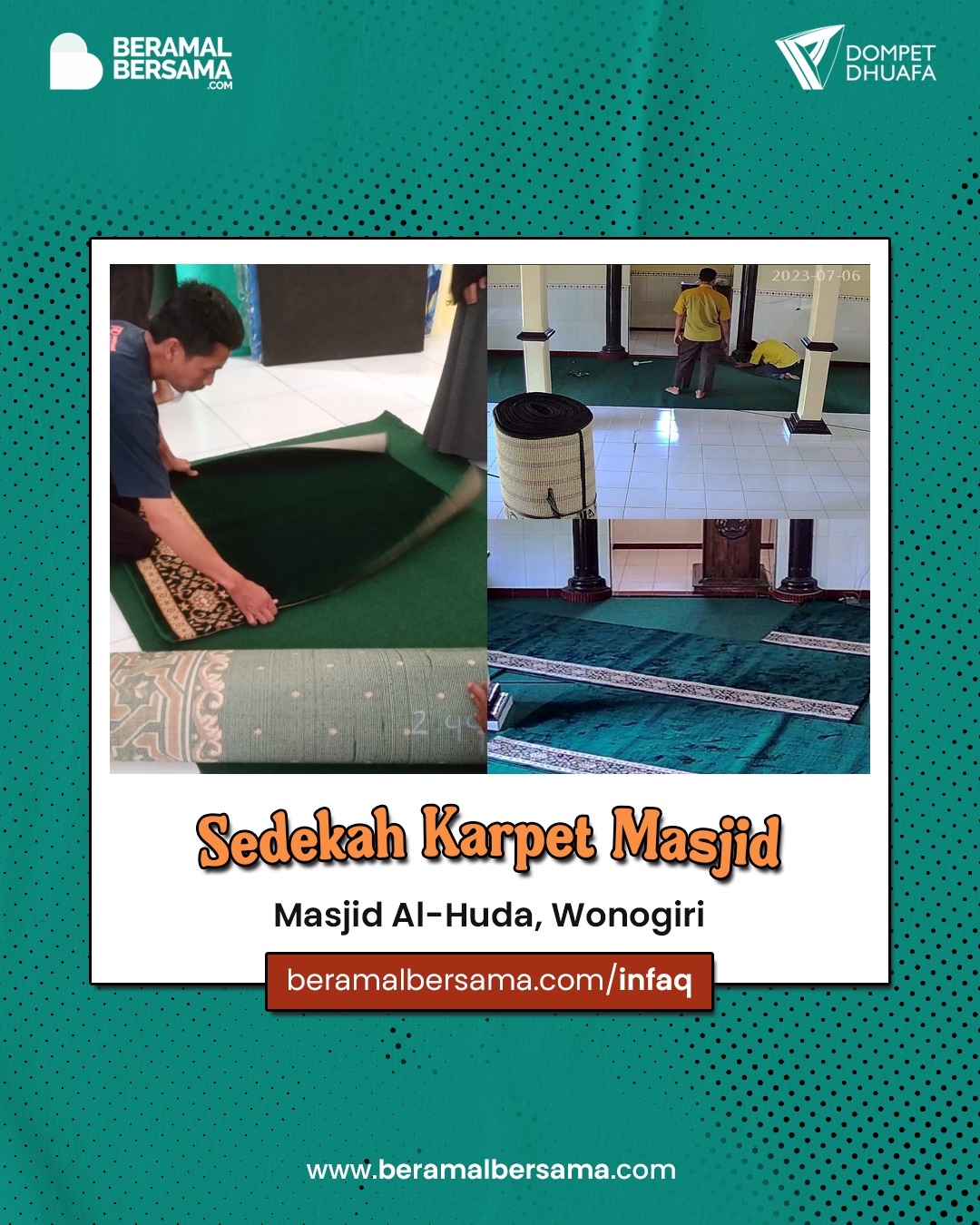 Infaq Untuk Pembelian Karpet Masjid Pelosok