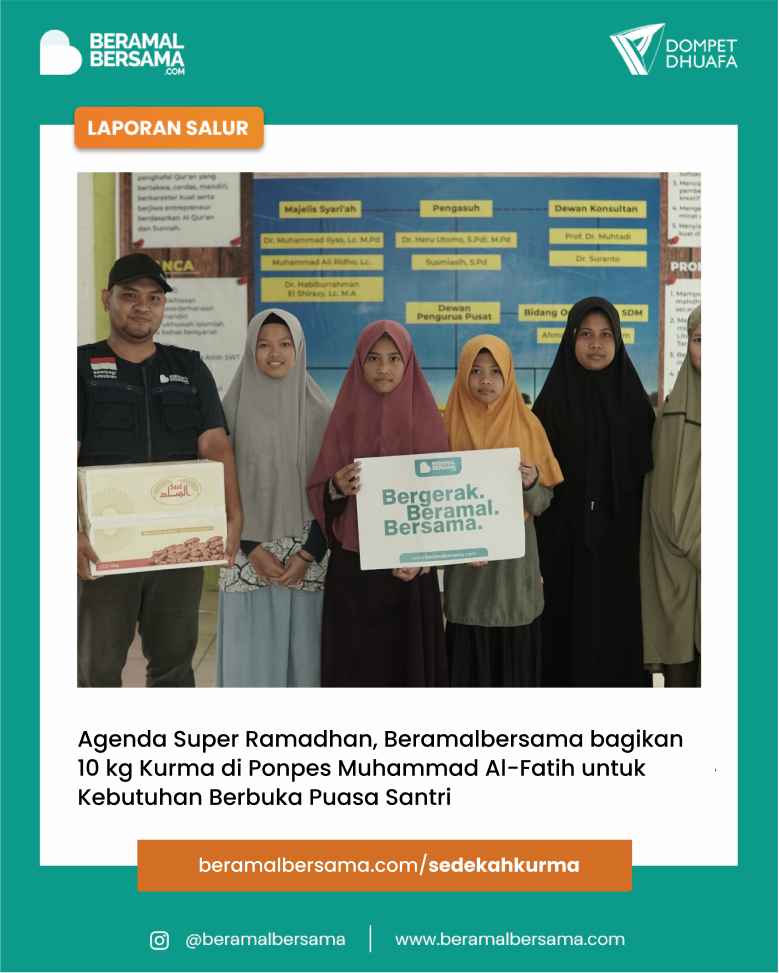 Kurma untuk Santri Ponpes Muhammad Al-Fatih Kartasura