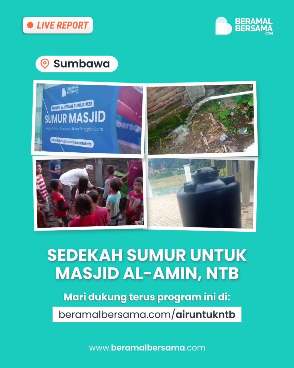 Mengalirkan Sumur untuk Masjid Al-Amin NTB