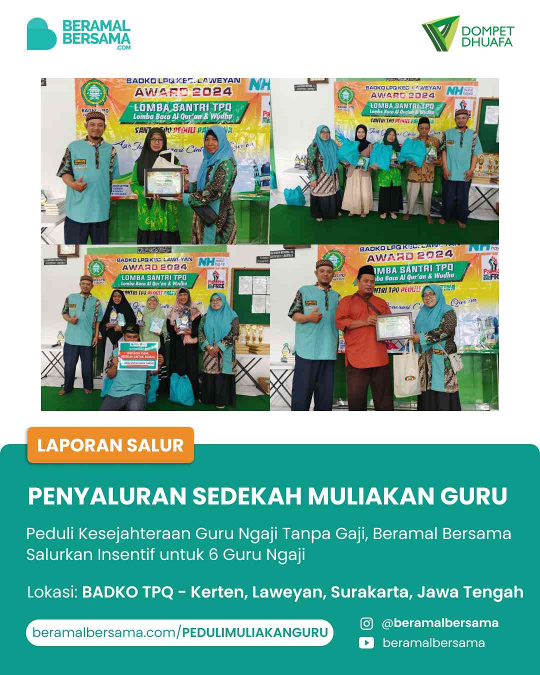 Muliakan Guru TPQ Bersama Badko TPQ Laweyan