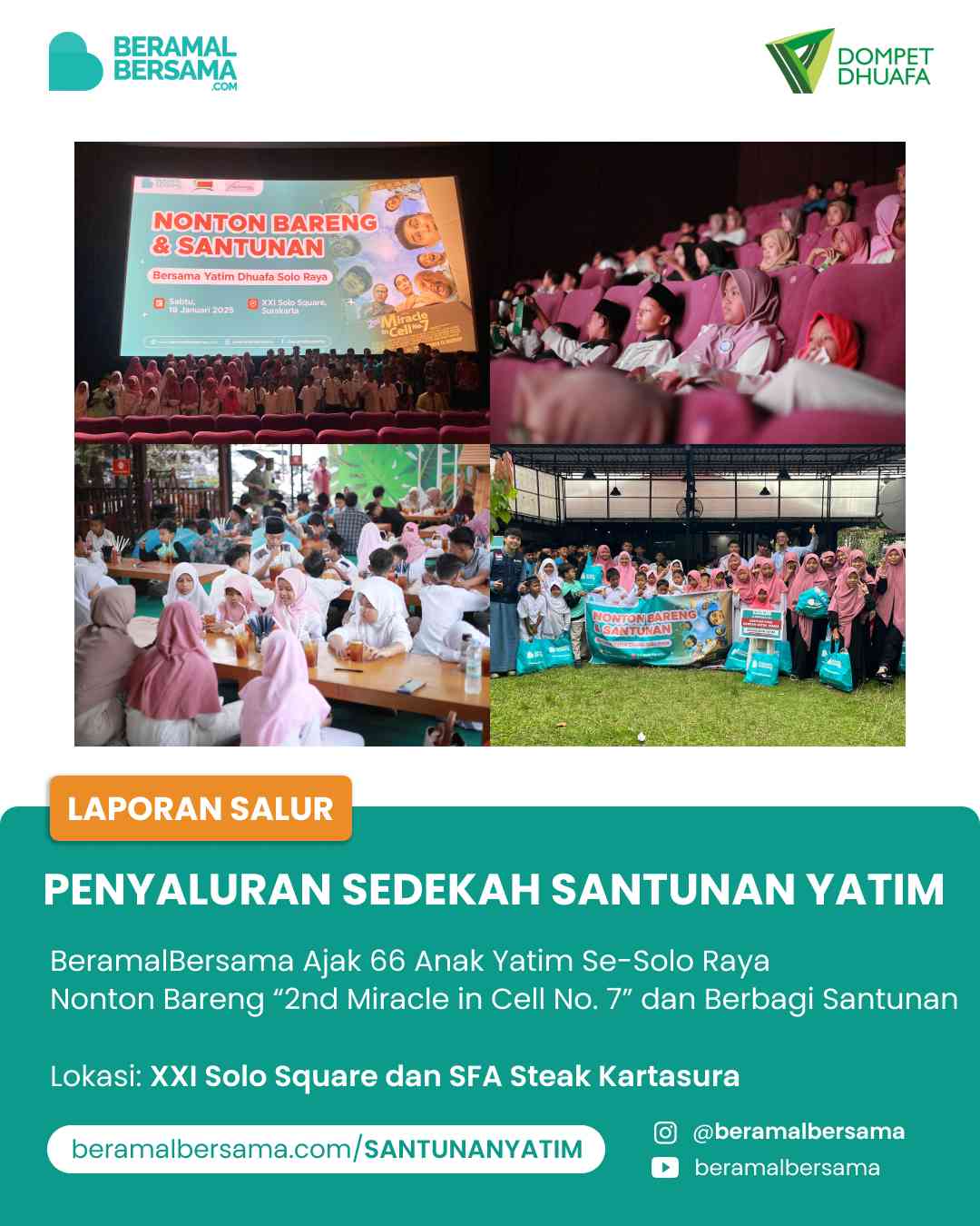 Nonton Bareng dan Berbagi Santunan untuk Anak-Anak Yatim