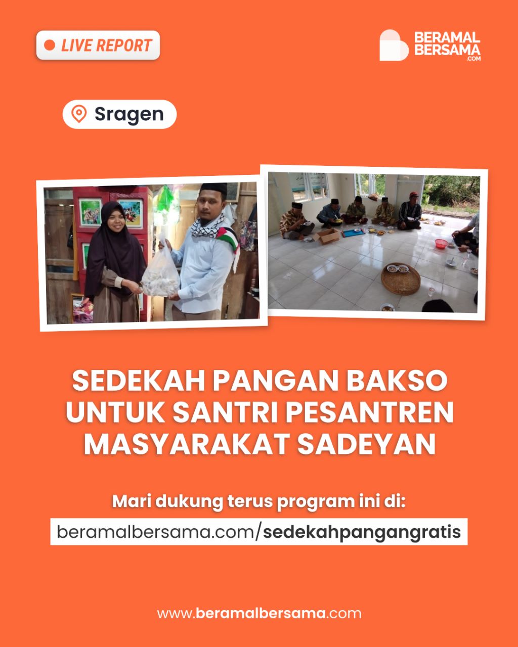 Pangan Gratis untuk Pondok Pesantren Masyarakat