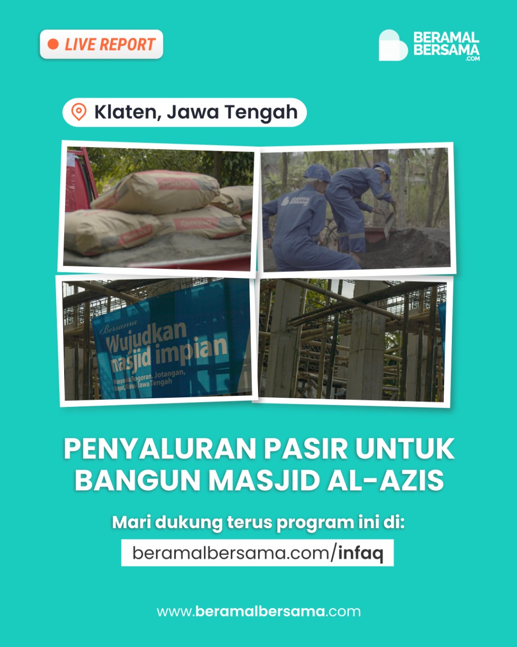 Pasir untuk Masjid Impian di Klaten