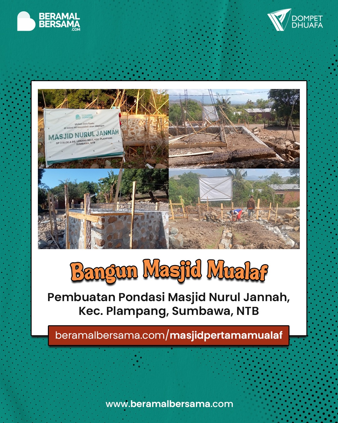 Pembangunan Masjid Pertama di Pelosok Sumbawa Tahap Pertama