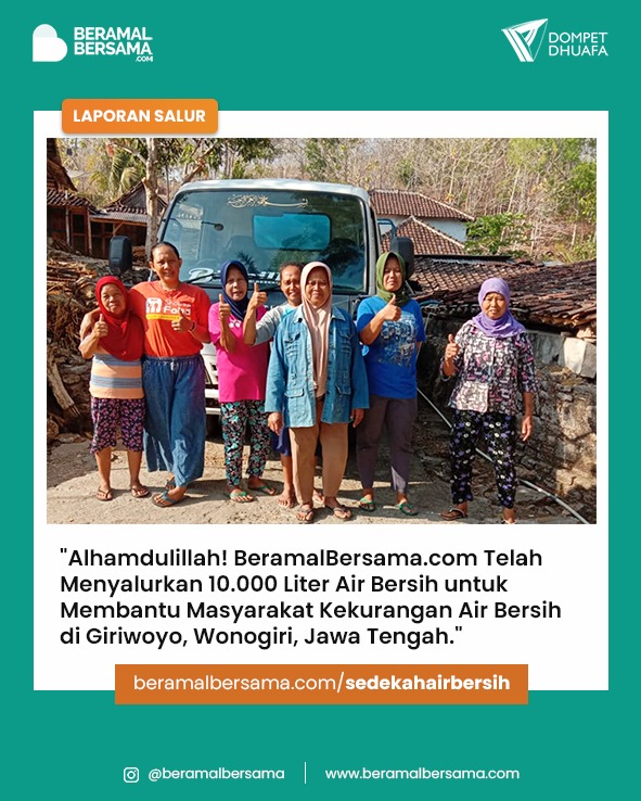 Pengiriman 3 Tangki Air untuk Warga Terdampak Kekeringan Air Giriwoyo