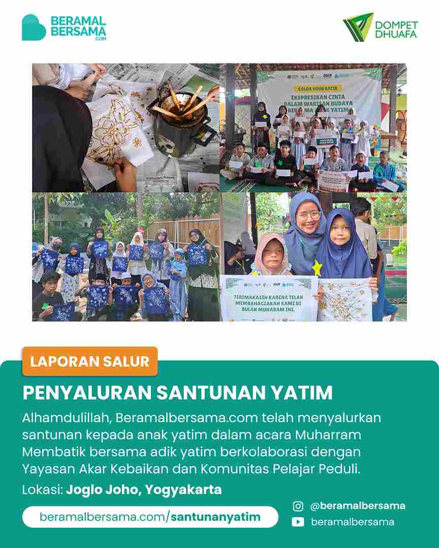 Penyaluaran Color Your Batik: Ekspresikan Cinta dalam Warisan Budaya bersama anak Yatim