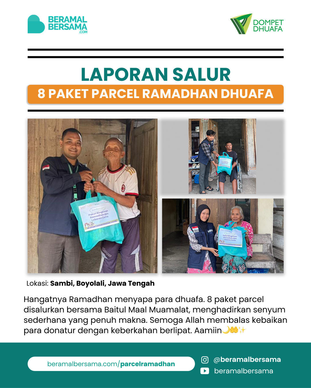 Penyaluran 8 Paket Parcel Ramadan BMM