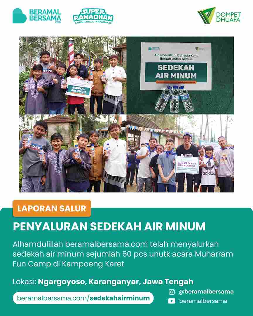 Penyaluran Air Minum Camping Yatim Muharram 1447 H