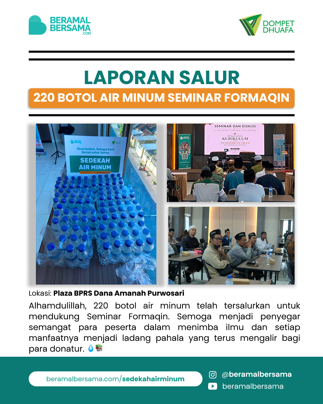 Penyaluran Air Minum Event Seminar Formaqin