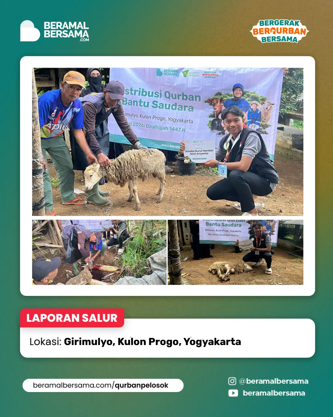 Penyaluran Berbagi Kebahagiaan Qurban Kulon Progo Yogyakarta 1