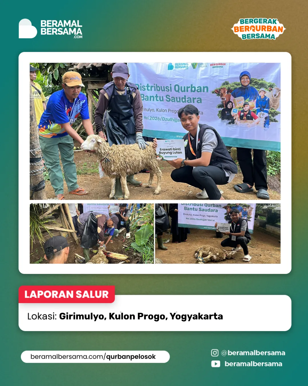 Penyaluran Berbagi Kebahagiaan Qurban Kulon Progo Yogyakarta 2