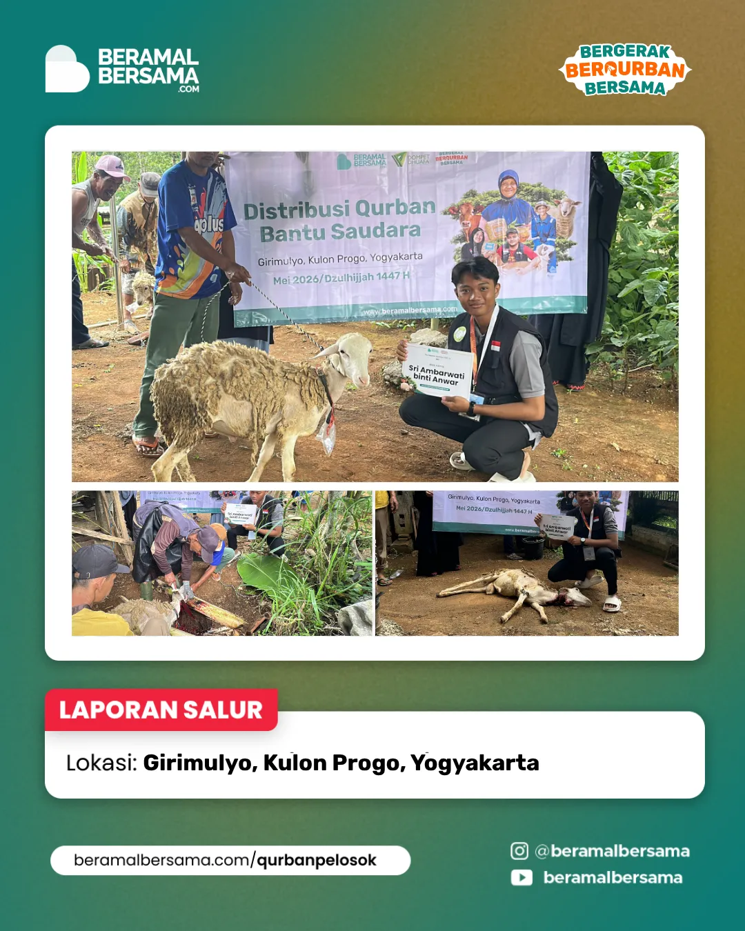 Penyaluran Berbagi Kebahagiaan Qurban Kulon Progo Yogyakarta 3