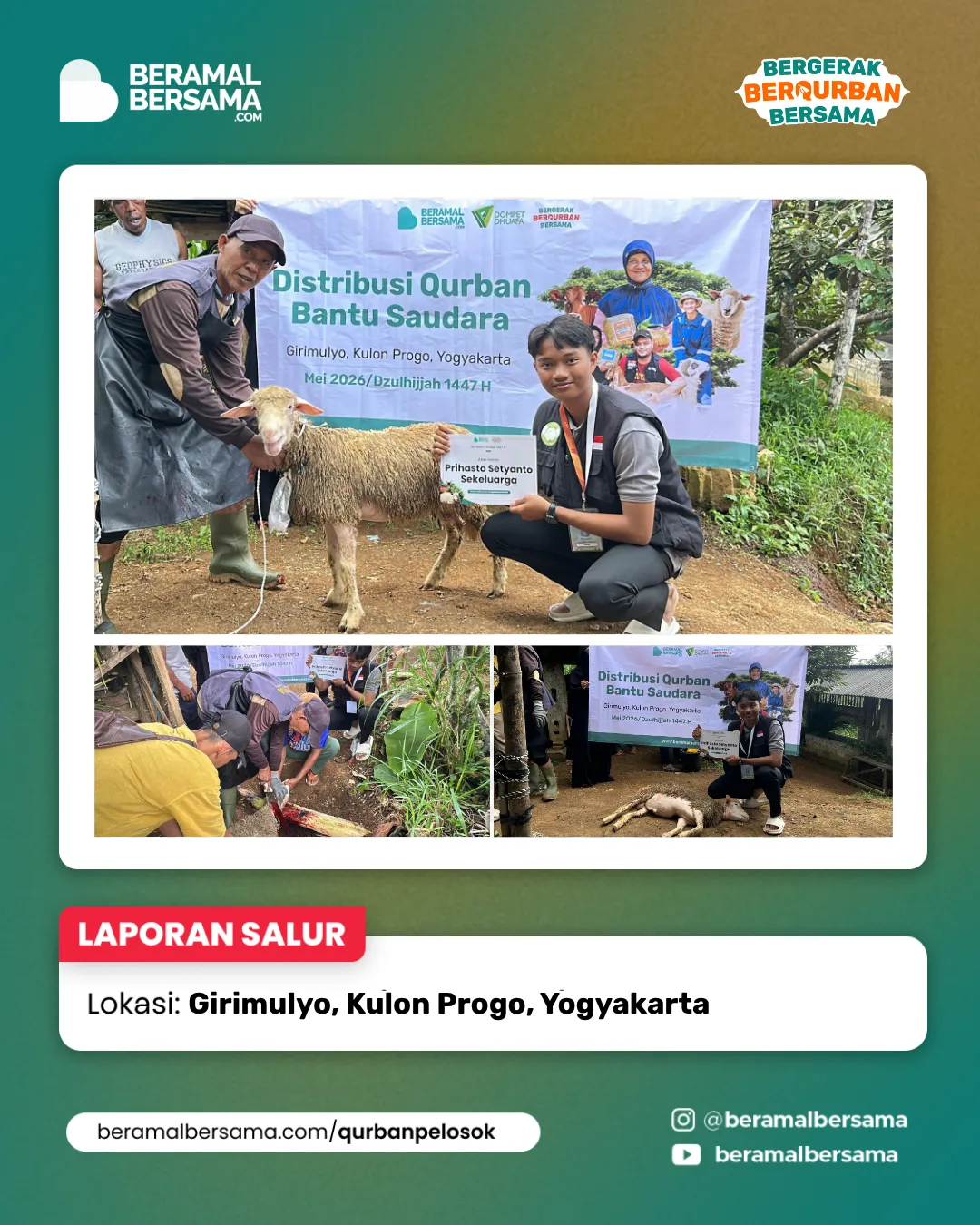 Penyaluran Berbagi Kebahagiaan Qurban Kulon Progo Yogyakarta 4