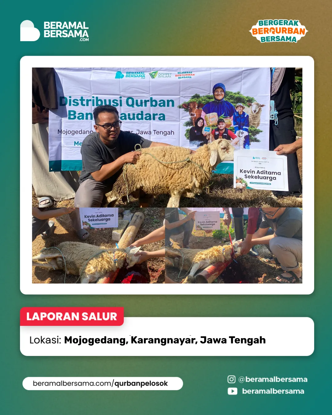 Penyaluran Berbagi Kebahagiaan Qurban Mojogedang Karanganyar 1