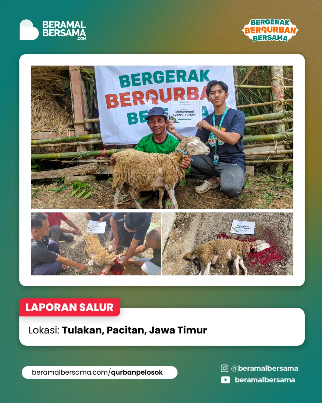 Penyaluran Berbagi Kebahagiaan Qurban Pacitan Jawa Timur 1