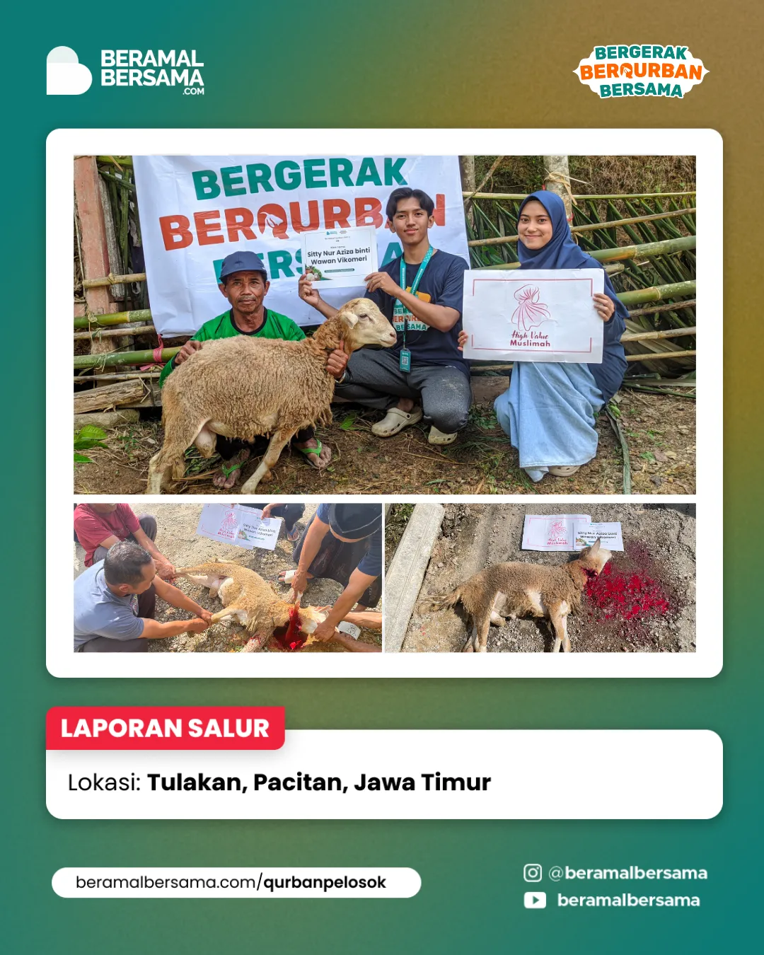 Penyaluran Berbagi Kebahagiaan Qurban Pacitan Jawa Timur 10