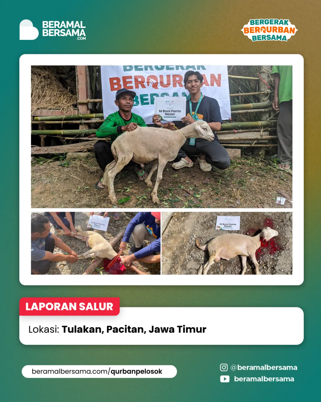 Penyaluran Berbagi Kebahagiaan Qurban Pacitan Jawa Timur 15