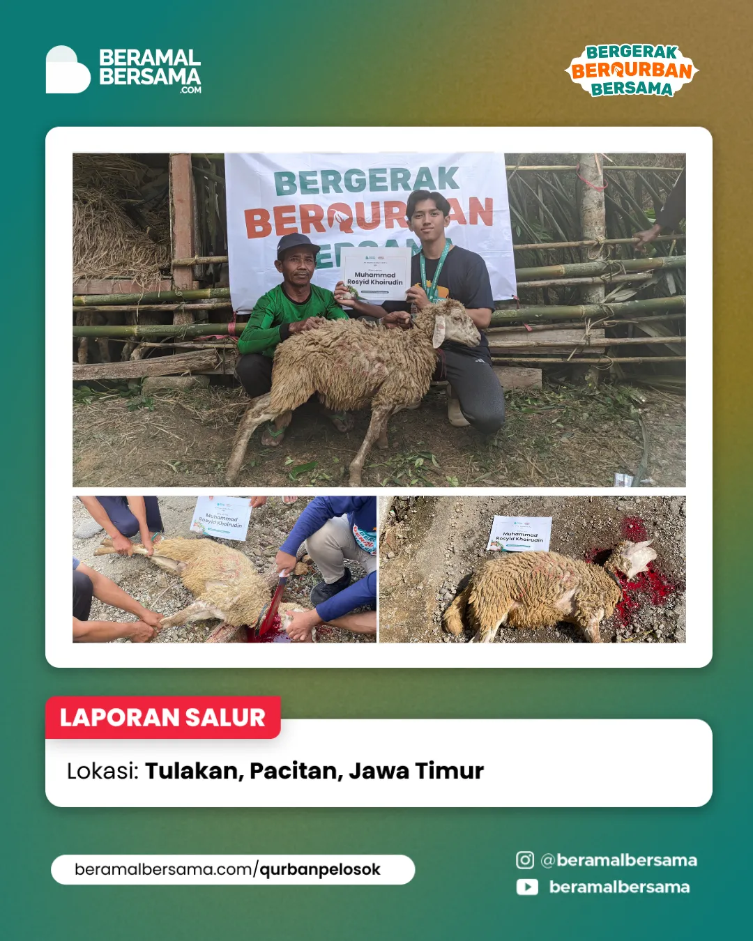 Penyaluran Berbagi Kebahagiaan Qurban Pacitan Jawa Timur 16