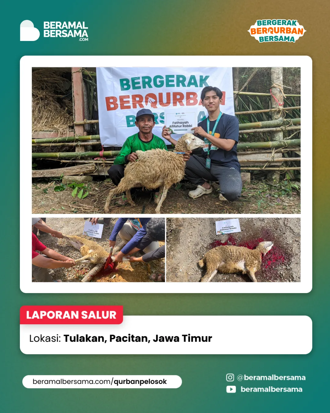 Penyaluran Berbagi Kebahagiaan Qurban Pacitan Jawa Timur 17