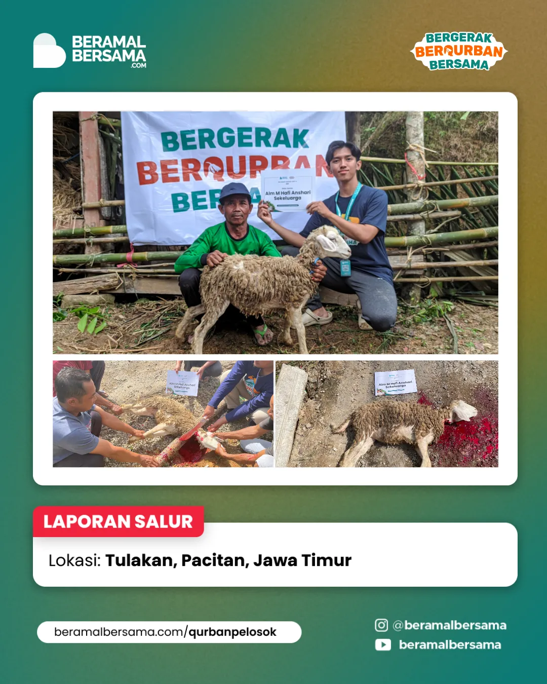 Penyaluran Berbagi Kebahagiaan Qurban Pacitan Jawa Timur 5