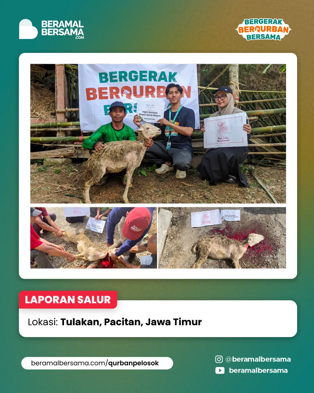 Penyaluran Berbagi Kebahagiaan Qurban Pacitan Jawa Timur 9