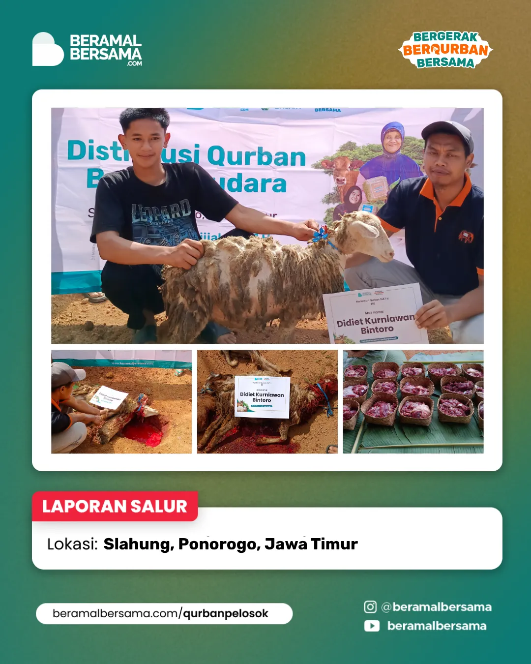 Penyaluran Berbagi Kebahagiaan Qurban Ponorogo Jawa Timur 3