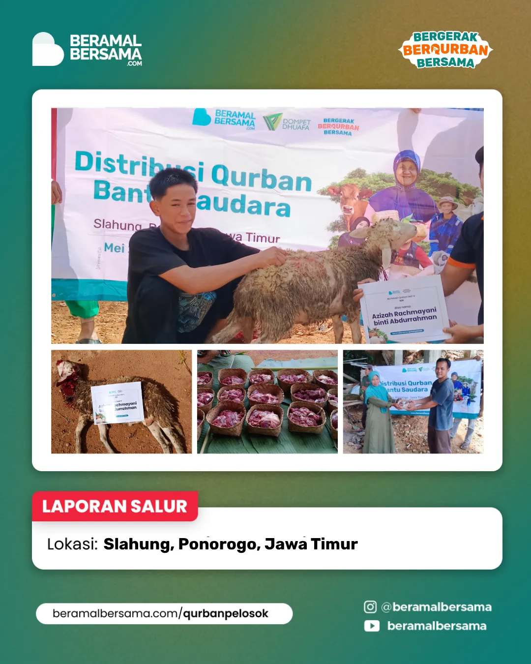 Penyaluran Berbagi Kebahagiaan Qurban Ponorogo Jawa Timur 4
