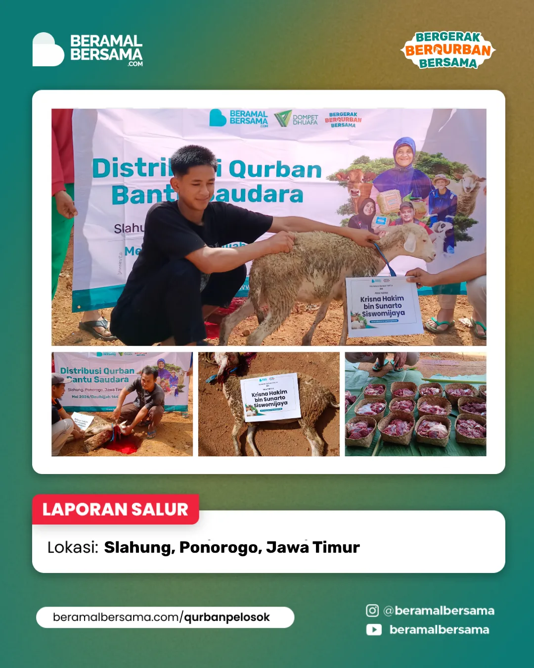 Penyaluran Berbagi Kebahagiaan Qurban Ponorogo Jawa Timur 6