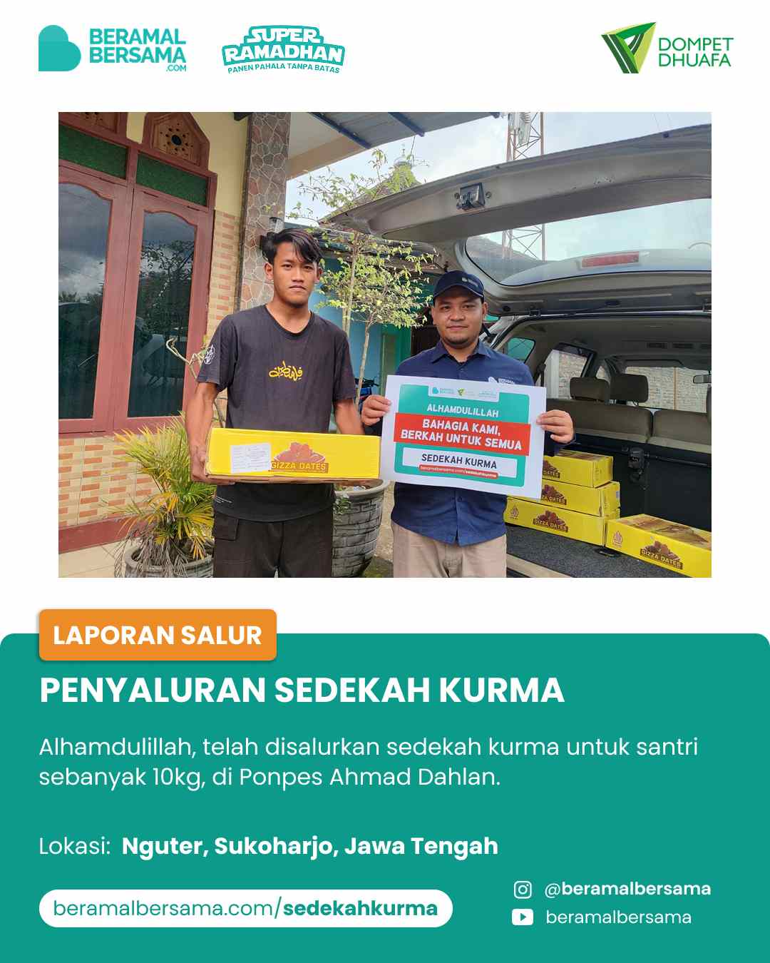 Penyaluran Berbagi Kurma Untuk PP Ahmad Dahlan