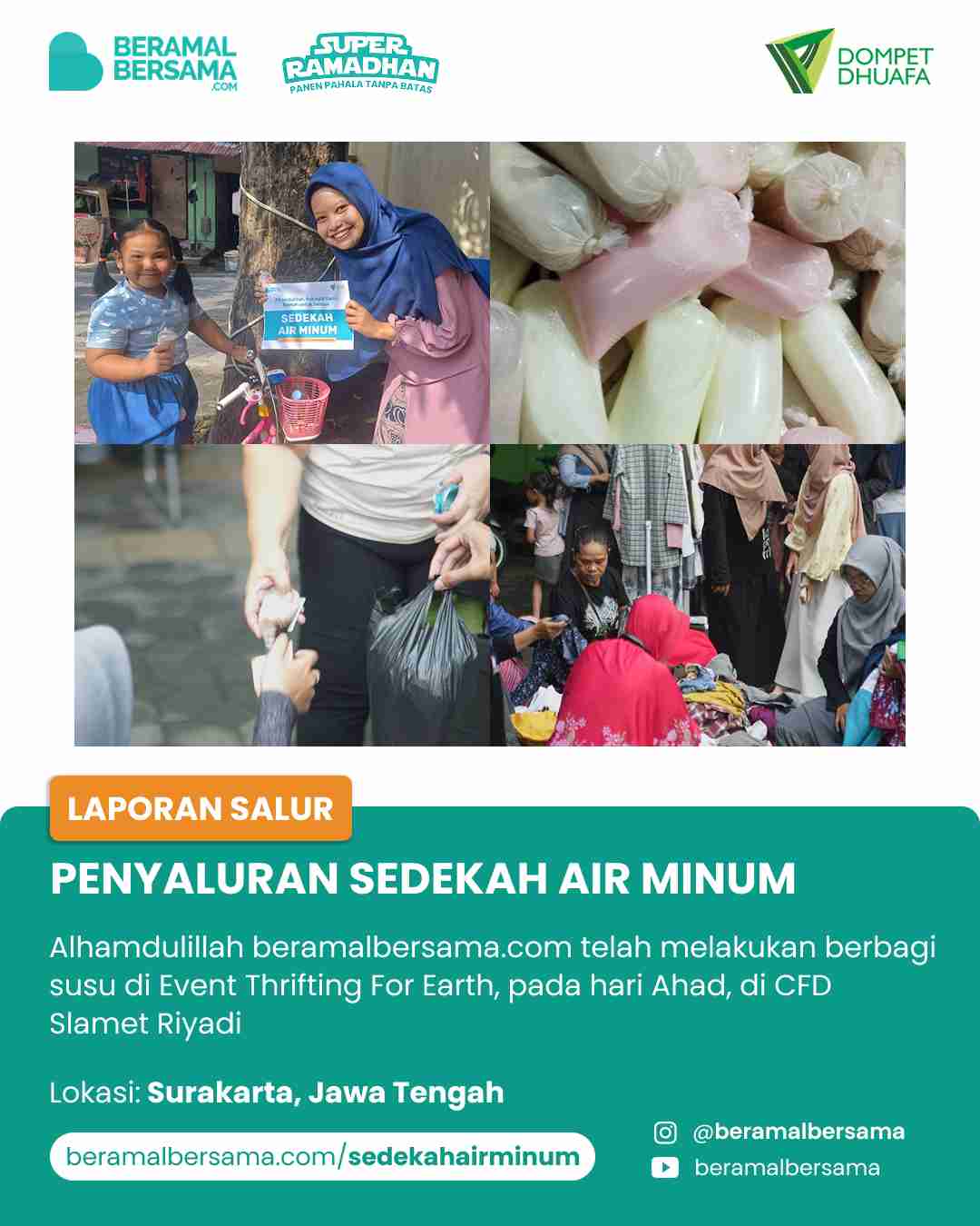 Penyaluran Berbagi Susu CFD Slamet Riyadi