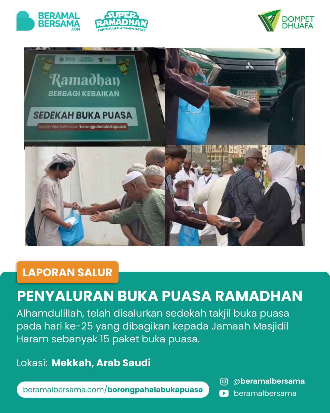 Penyaluran Buka Puasa di Mekkah Al-Mukarromah