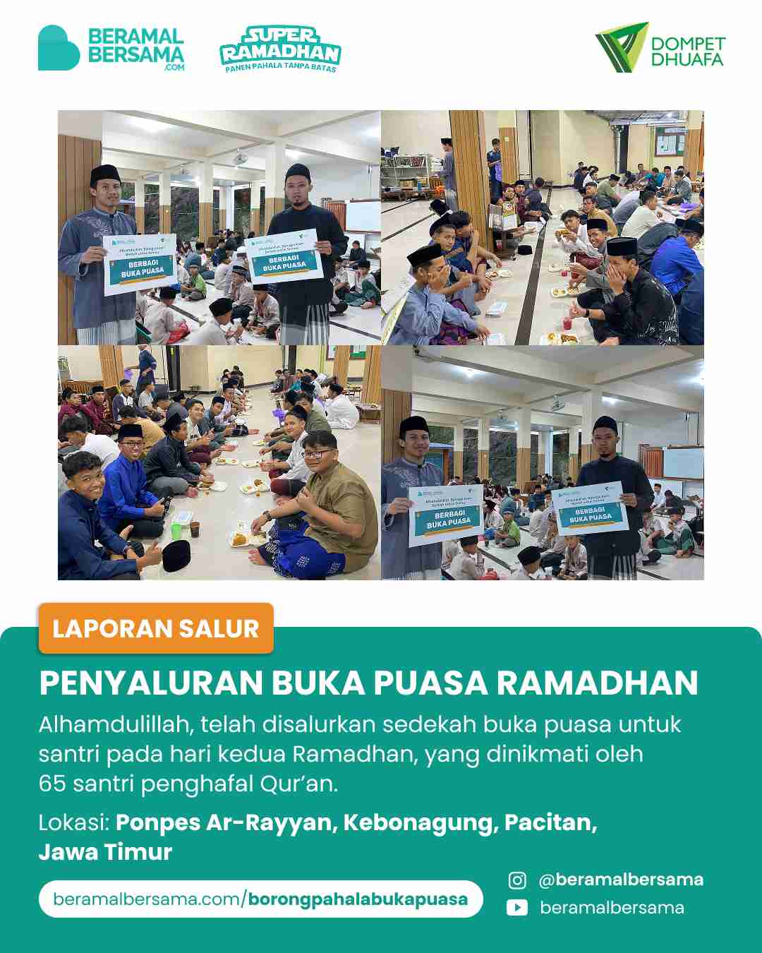 Penyaluran Buka Puasa PP Ar-Royyan