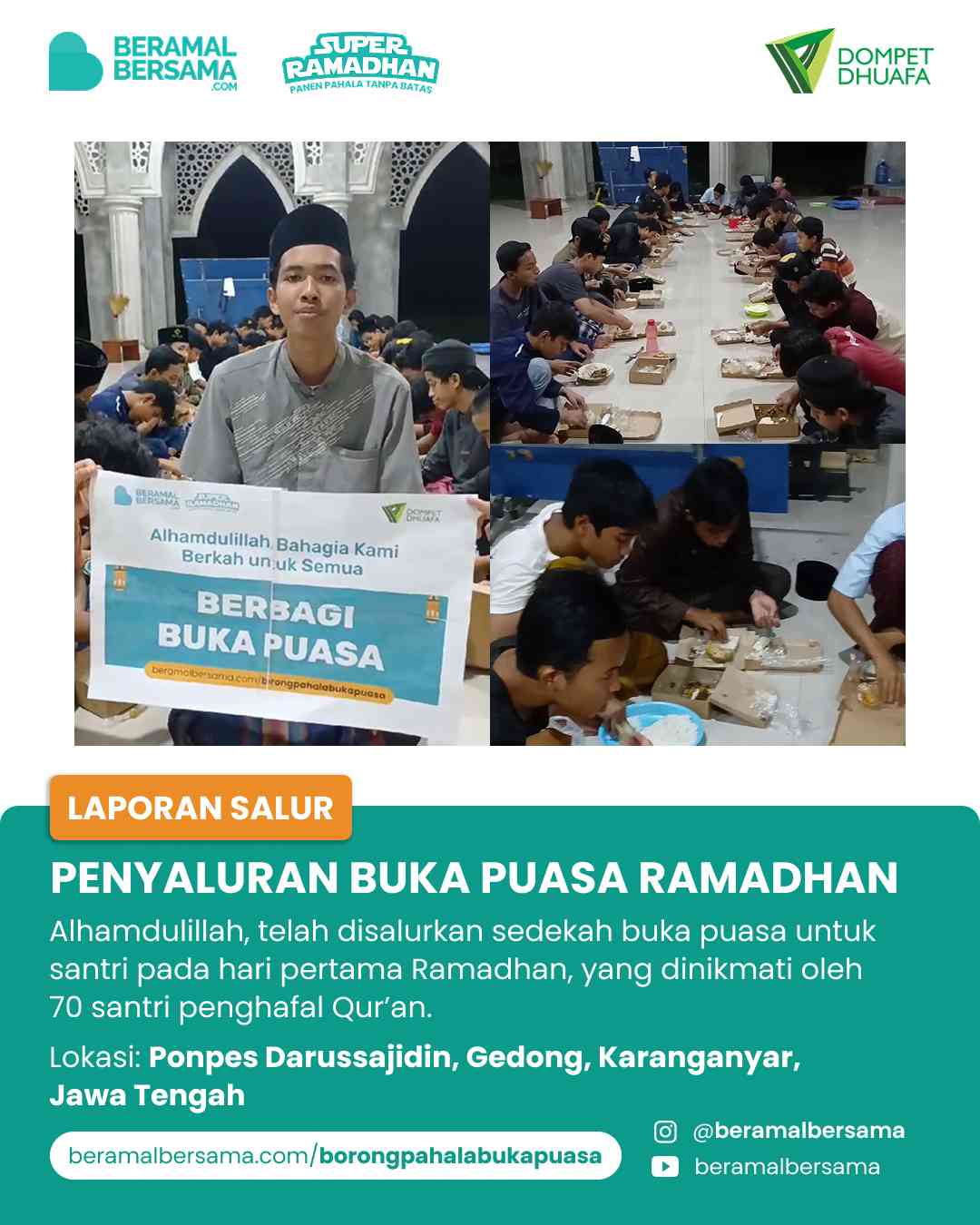 Penyaluran Buka Puasa PP Darussajidin