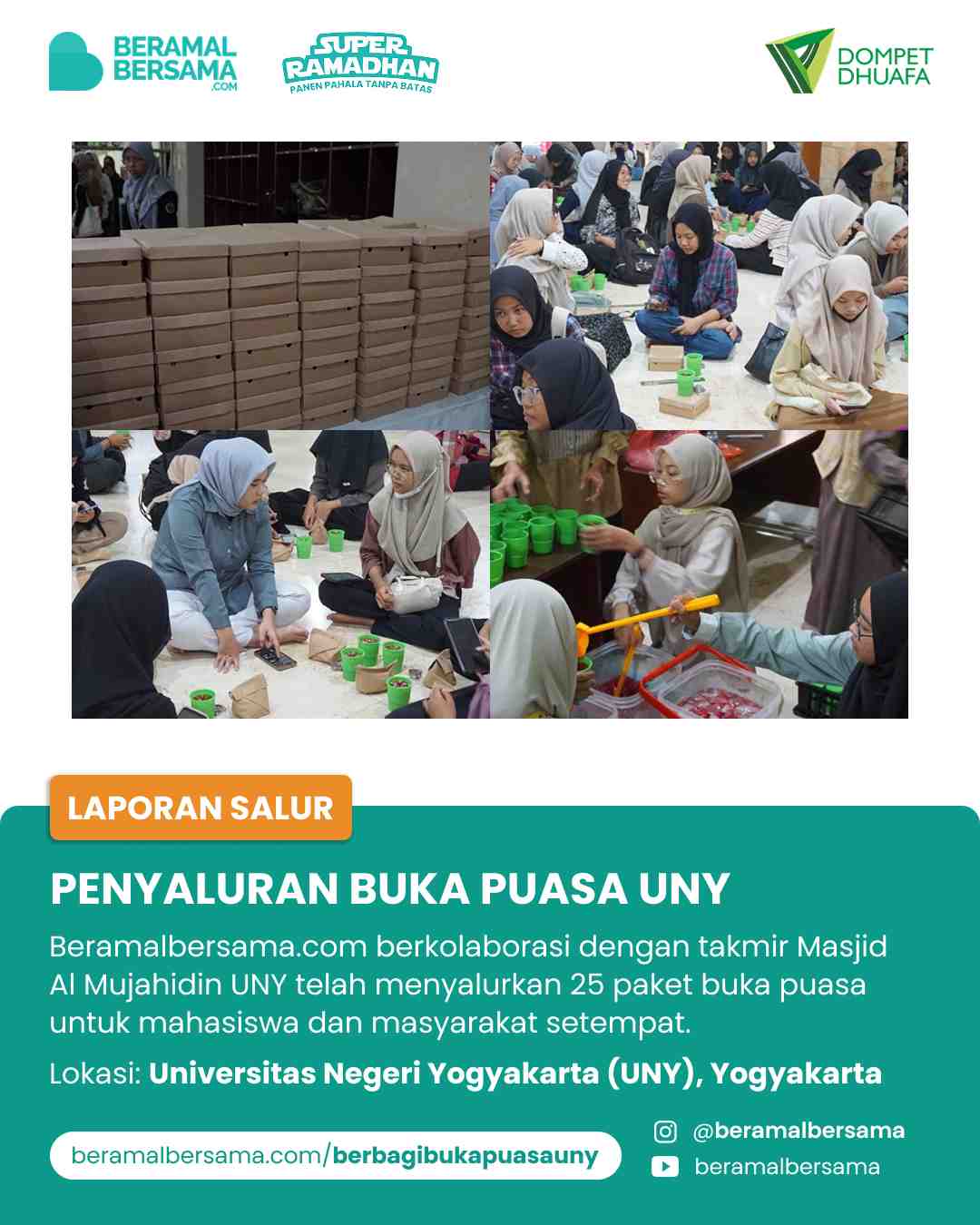 Penyaluran Buka Puasa UNY Yogyakarta