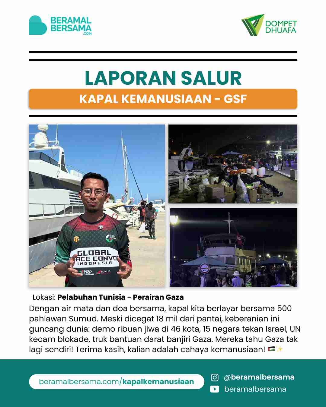 Penyaluran Kapal Kemanusiaan | Berlayar dengan Cinta, Bersama Palestina