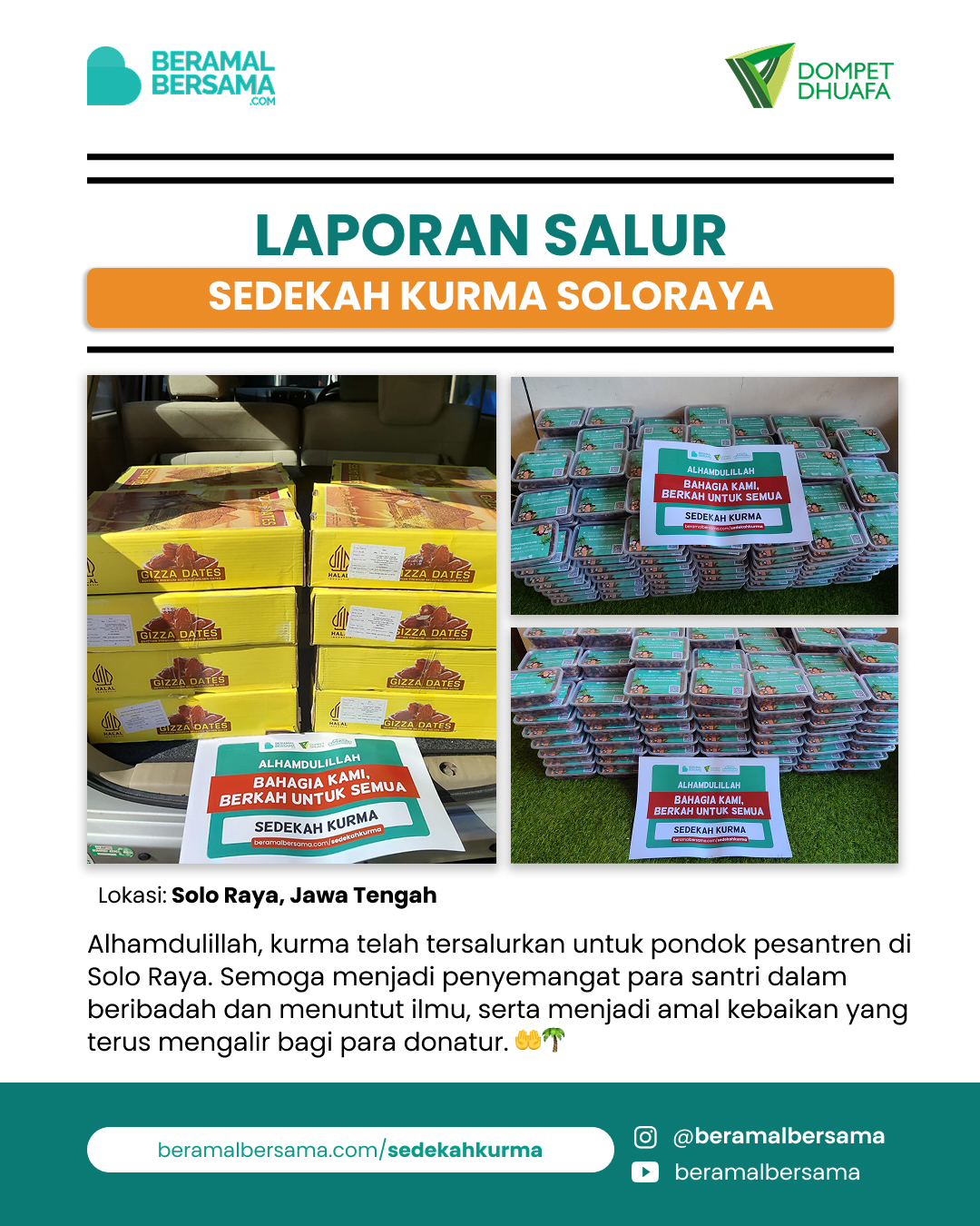 Penyaluran Kurma Pondok Pesantren Solo Raya