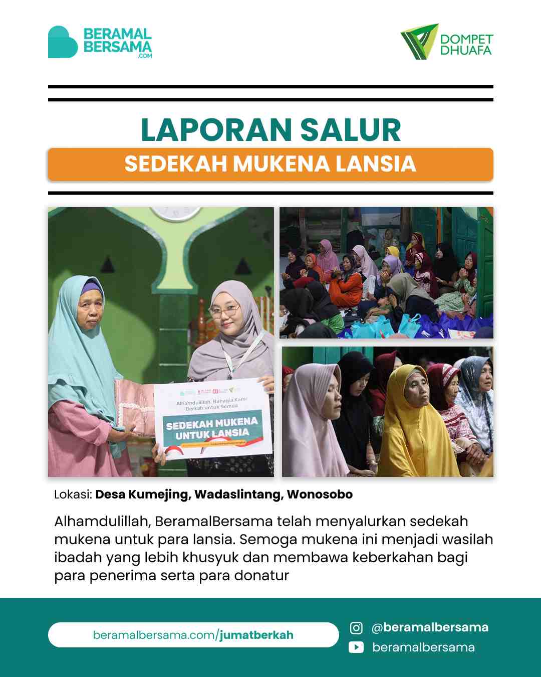 Penyaluran Mukena - Hadiah Mukena Untuk Lansia
