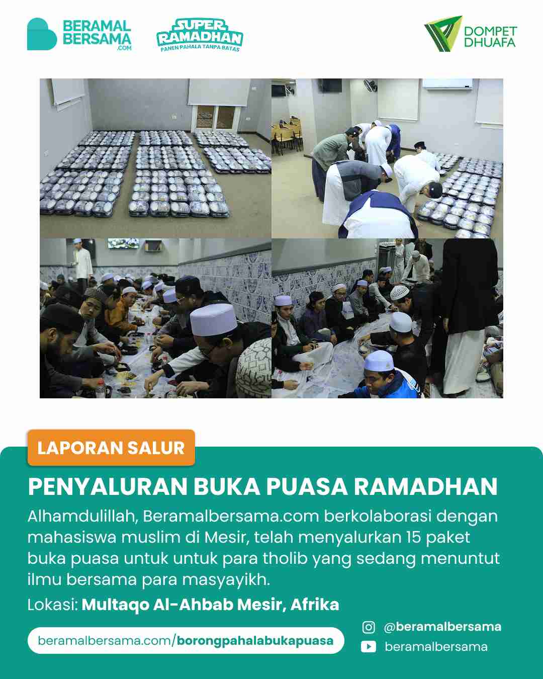 Penyaluran Paket Buka Puasa di Mesir