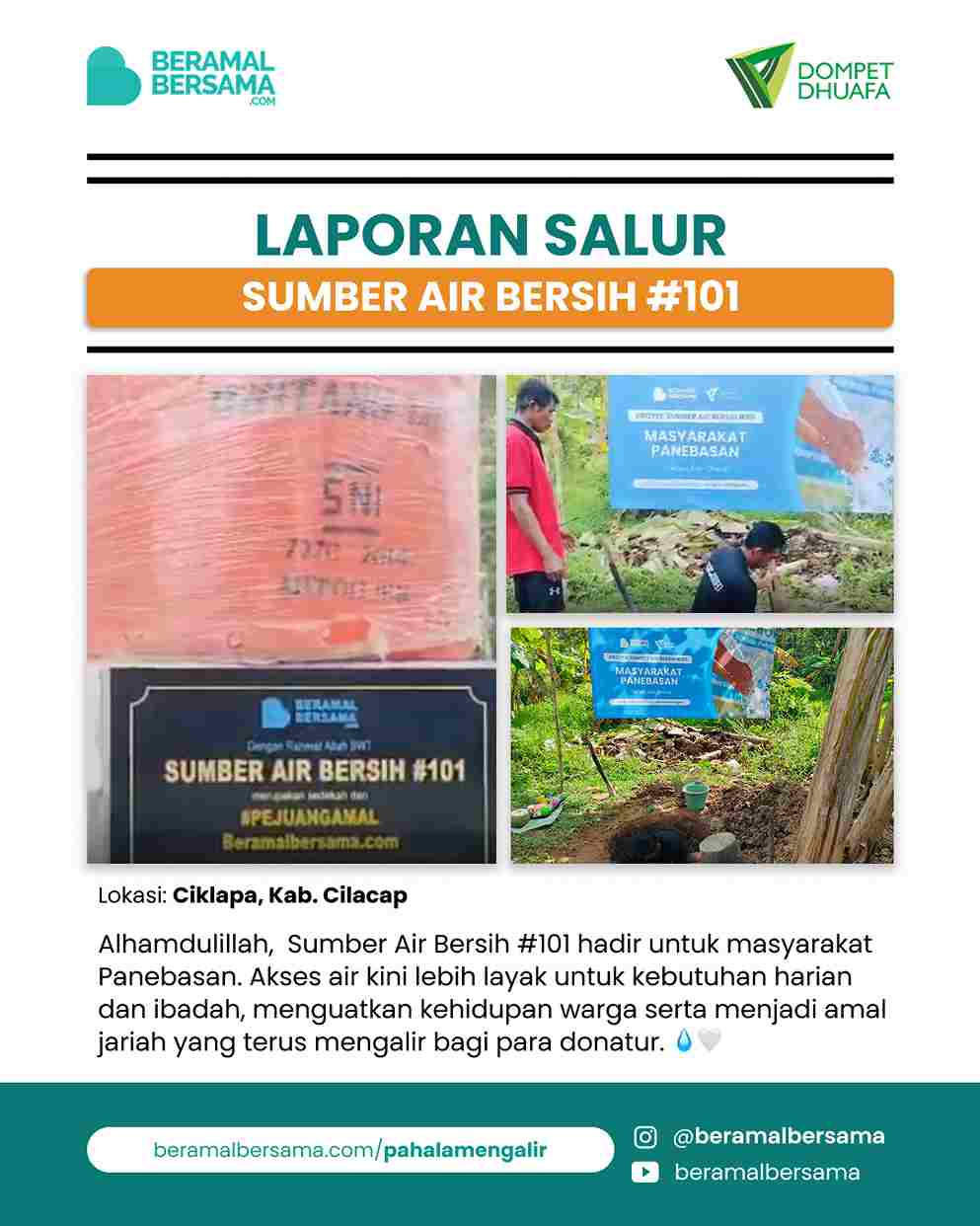 Penyaluran Sumber Air Bersih #101 Masyarakat Panebasan
