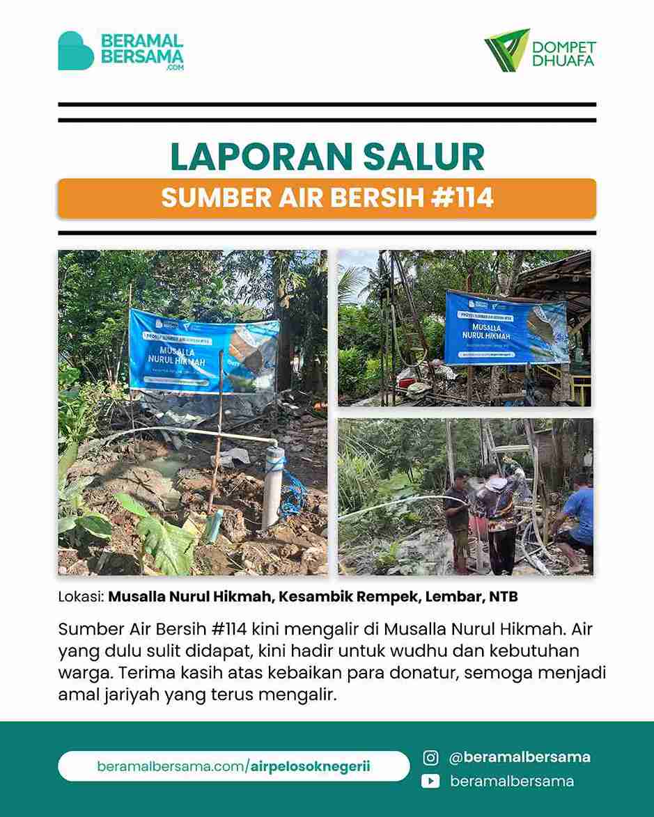 Penyaluran Sumber Air Bersih #114 Musalla Nurul Hikmah