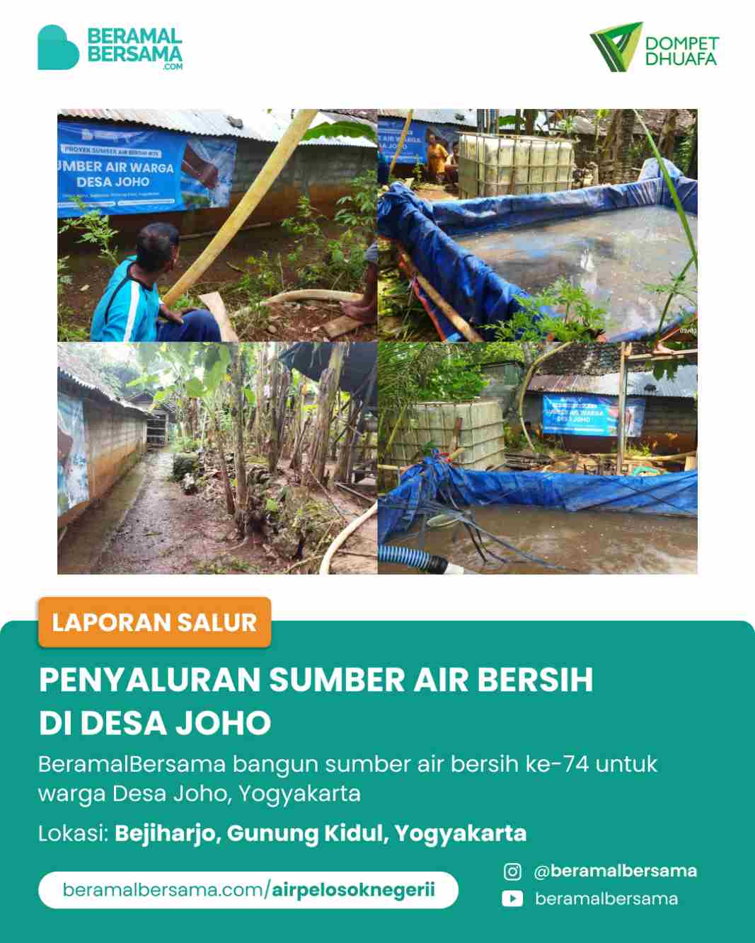 Penyaluran Sumber Air Bersih #74 Bejiharjo, Gunungkidul