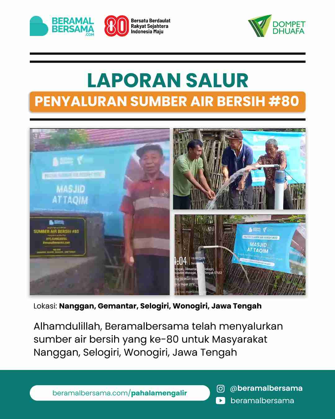 Penyaluran Sumber Air Bersih #80 Nanggan, Gemantar, Selogiri, Wonogiri