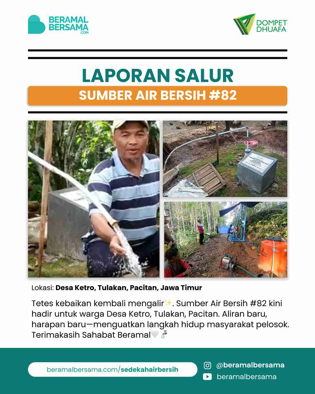 Penyaluran Perlengkapan Sumber Air Bersih #82 Desa Ketro