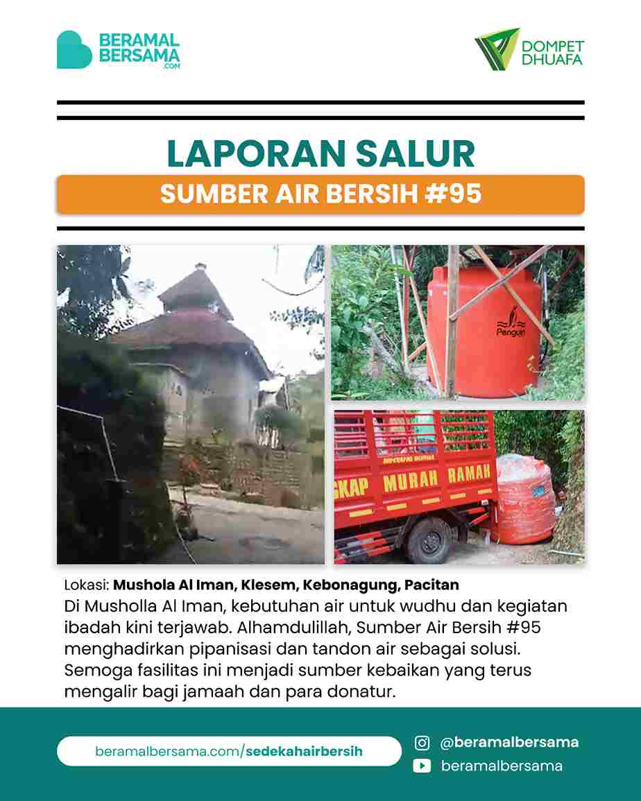 Penyaluran Sumber Air Bersih #95 Pipanisasi dan Tandon Musholla Al Iman