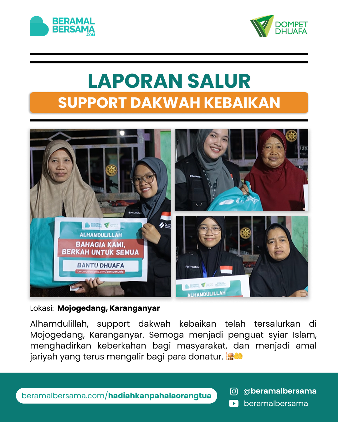 Penyaluran Support Dakwah Kebaikan