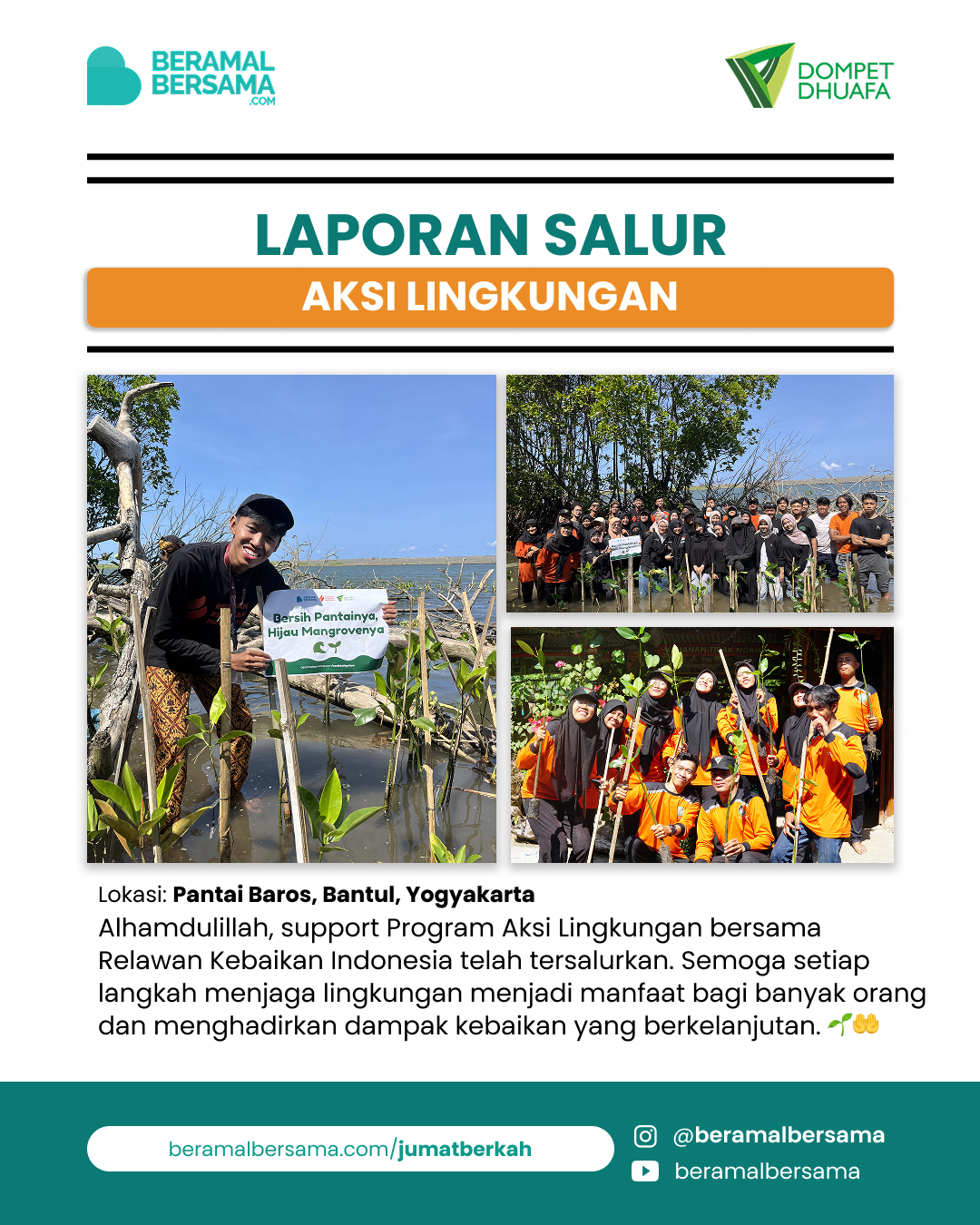 Penyaluran Support Program Aksi Lingkungan Relawan Kebaikan Indonesia