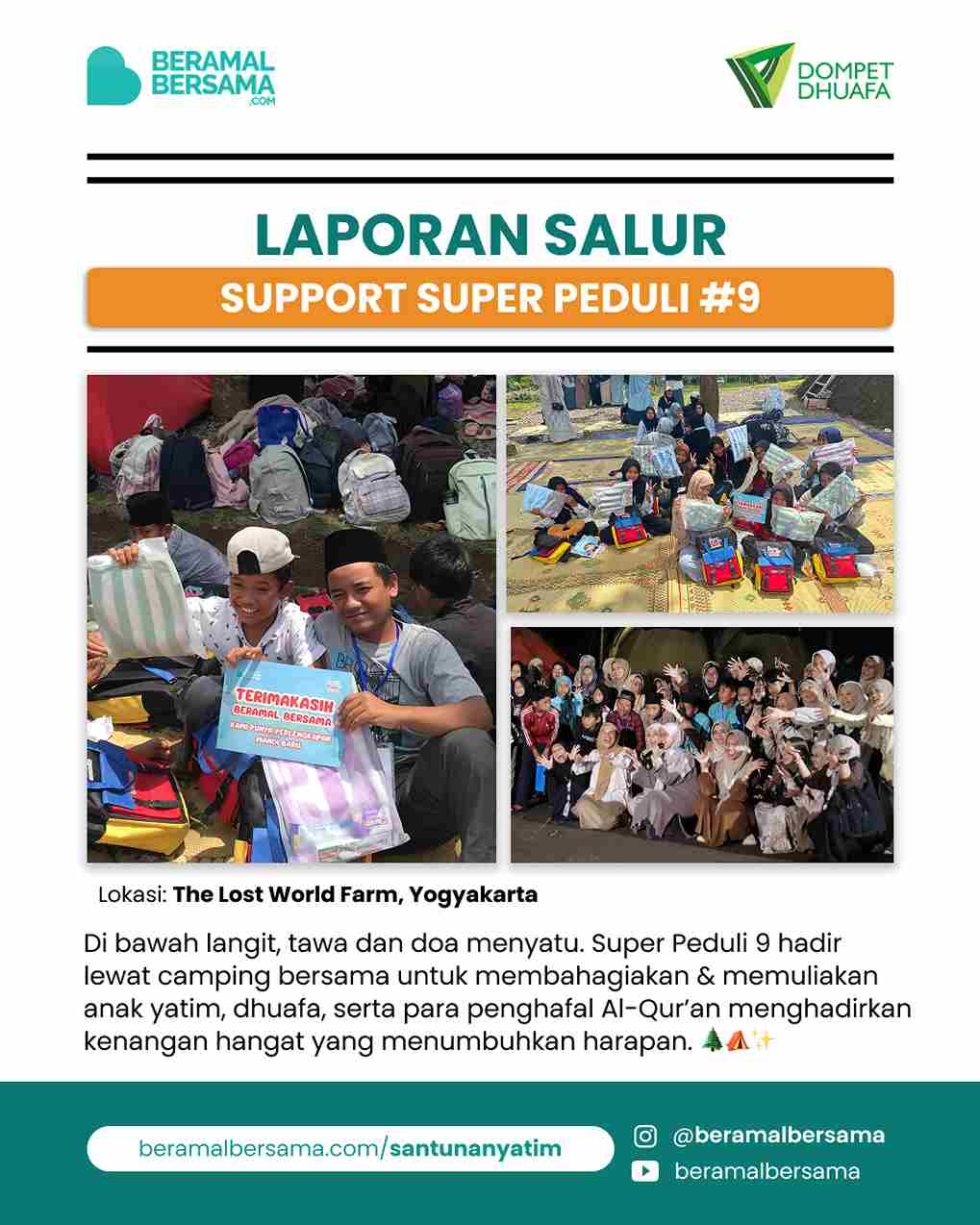 Penyaluran Support Super Peduli Bahagiakan Yatim